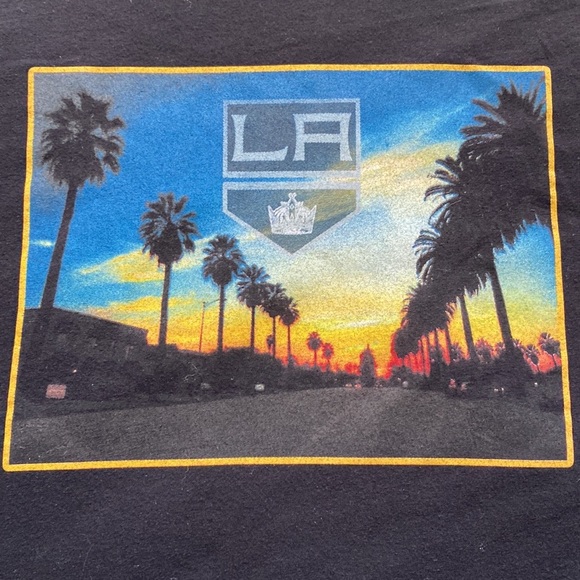 NHL Tops - 🏒Los Angeles Kings AUFEIS Unisex Sunset Palm Trees Tee Shirt